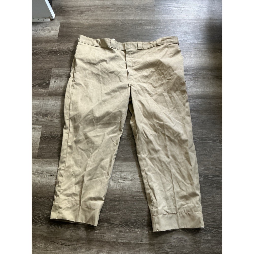 Dickies Men's 874 Original Fit Work Pants 50x32 HEMMED (27”)  Khaki Big & Tall